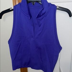 Athleta Blue/Purple Crop Tank Top Sleeveless